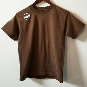 Boy's(M)(10-12) Earthy Brown,Gotcha,S/S,Cotton Tee
